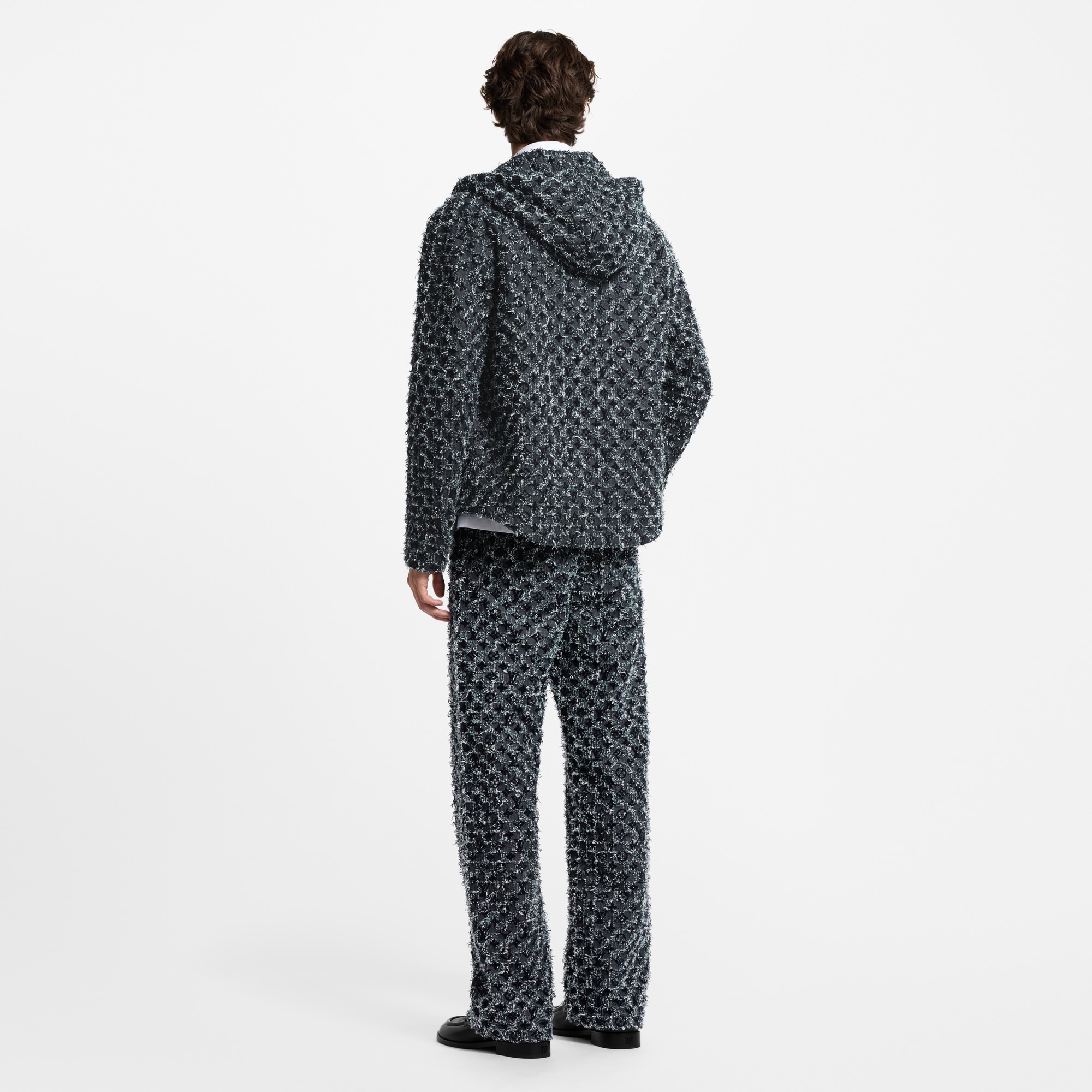 Flocked Monogram Denim Skate Pants  in Men