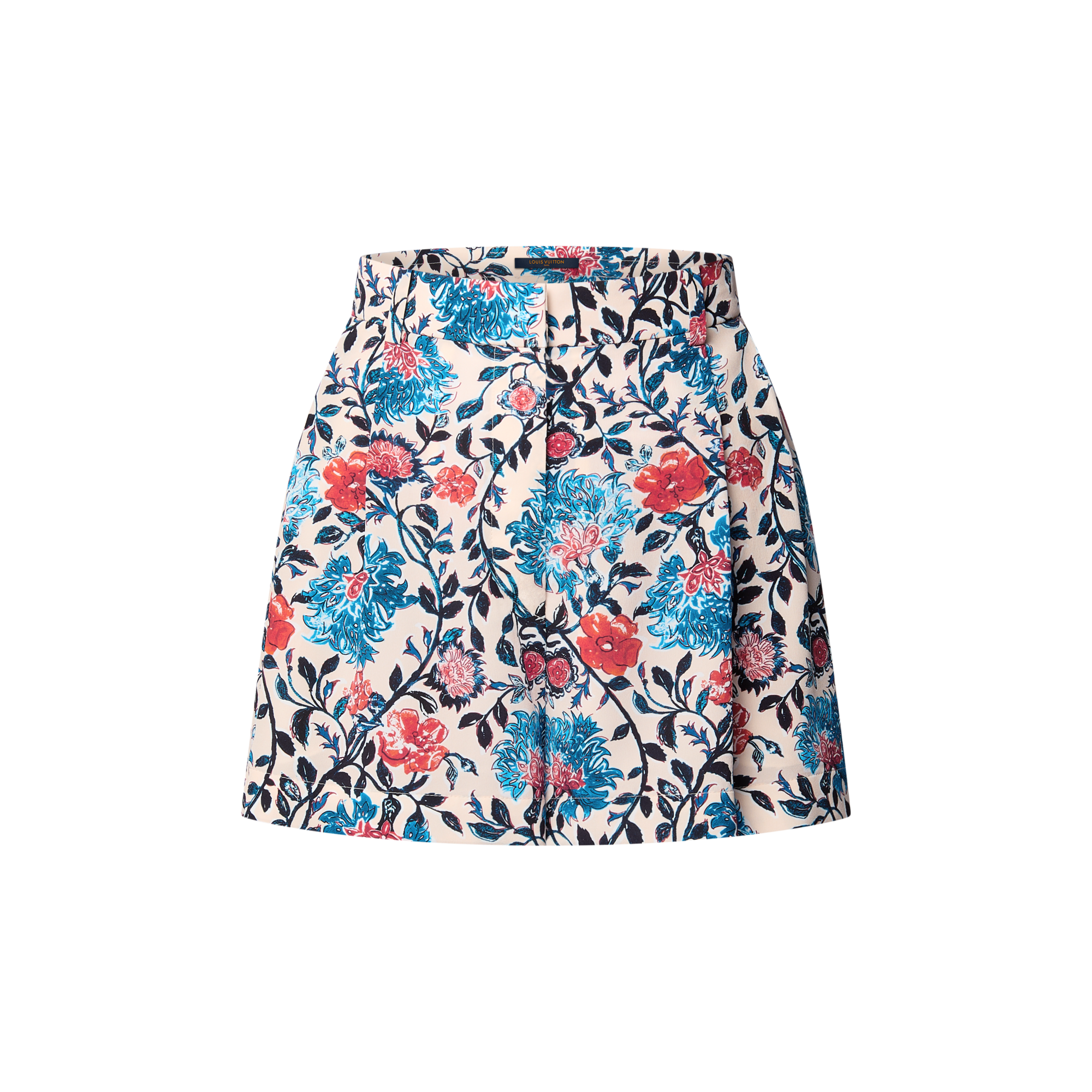 Floral Vine Pleat Shorts   in Women