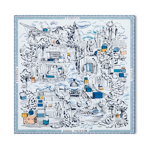 Gaston’s Travel Square 90 S00 in Women's Accessories Silk Squares and Bandeaus collections by Louis Vuitton (Product zoom)