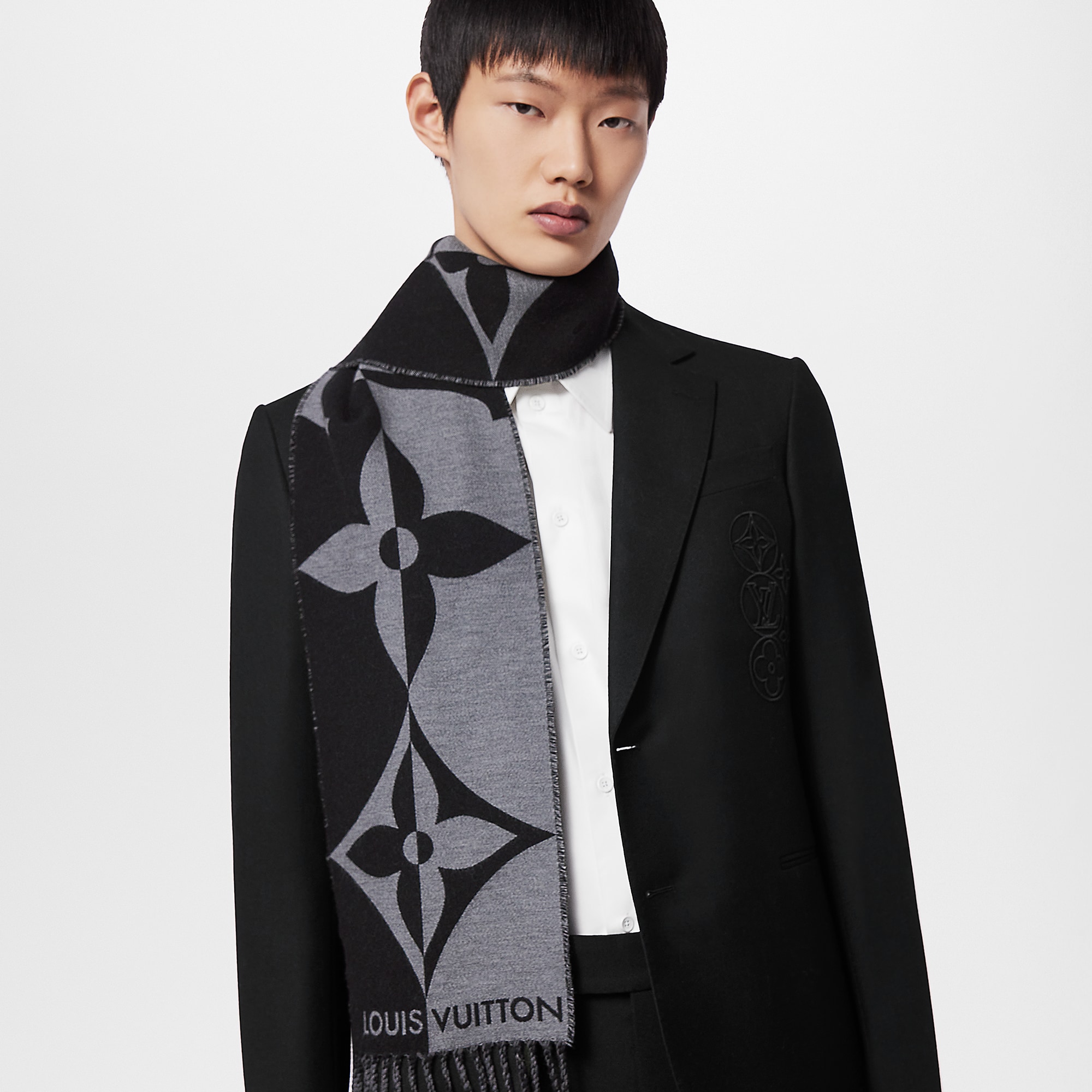 Graphic Dual Small Scarf S00 in Men