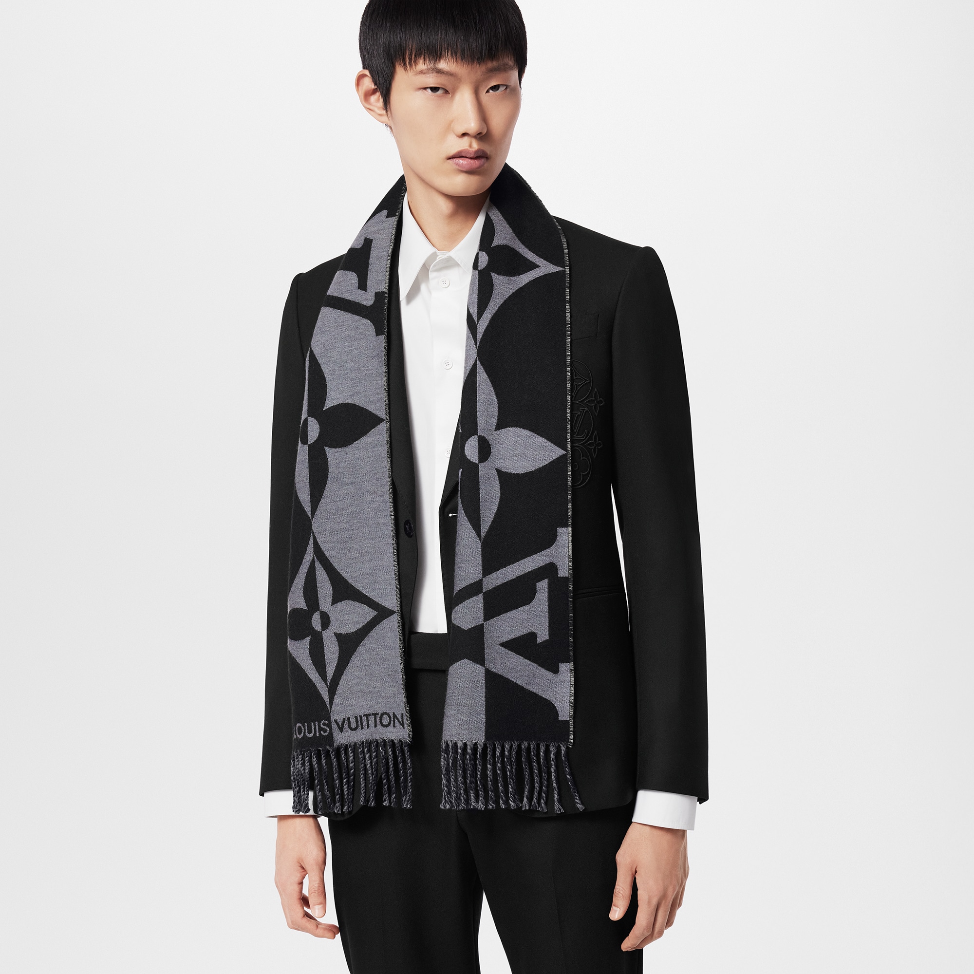 Graphic Dual Small Scarf S00 in Men