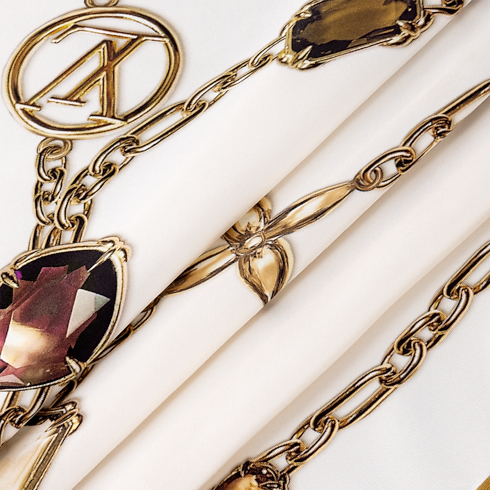 Heirloom Silk Triangle S00 in Women's Accessories Silk Squares and Bandeaus collections by Louis Vuitton (Product zoom)