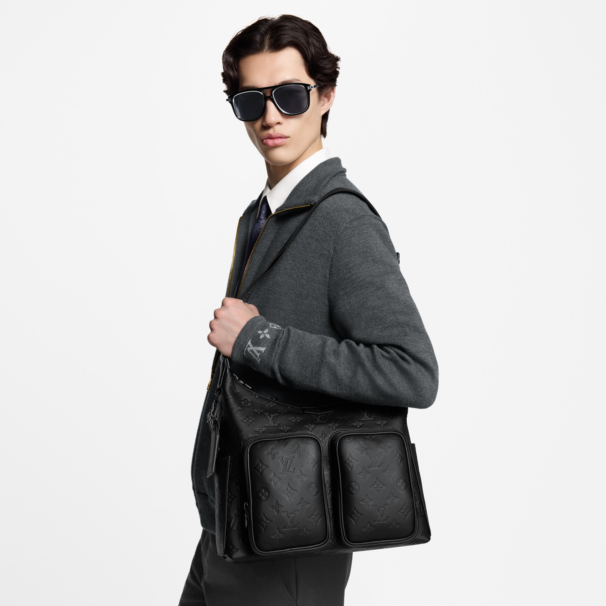 Hobo Cargo Monogram Shadow Leather in Bags and Small Leather Goods