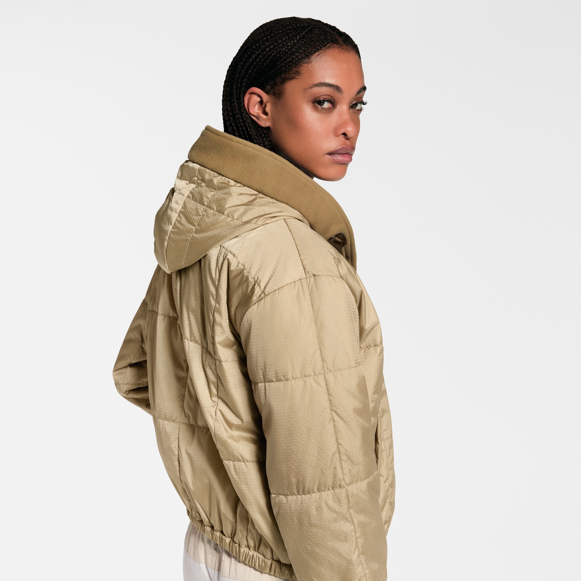 Hooded Quilted Ripstop Jacket  in Women