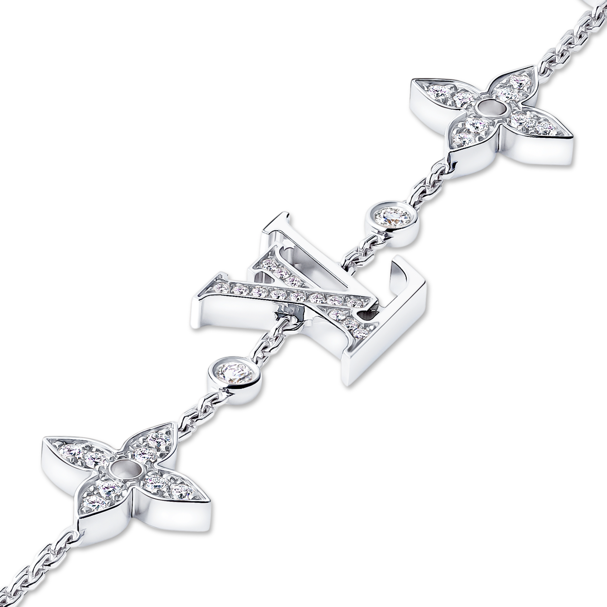 Idylle Blossom Multi-Motif Bracelet, White Gold and Diamonds  in Jewelry