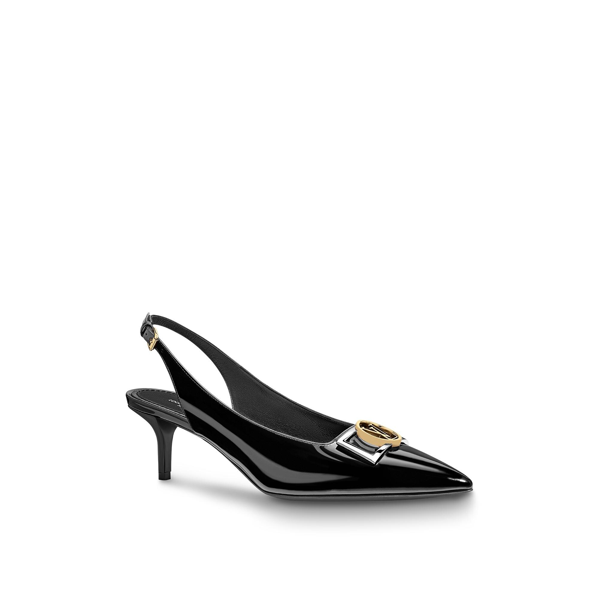 Louis vuitton black heels with strap Clearance