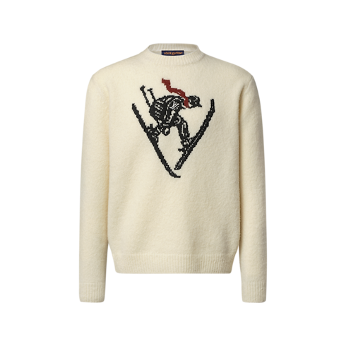 Intarsia Signature Long-Sleeved Pullover in Men's Ready to Wear All Ready-To-Wear collections by Louis Vuitton (Product zoom)