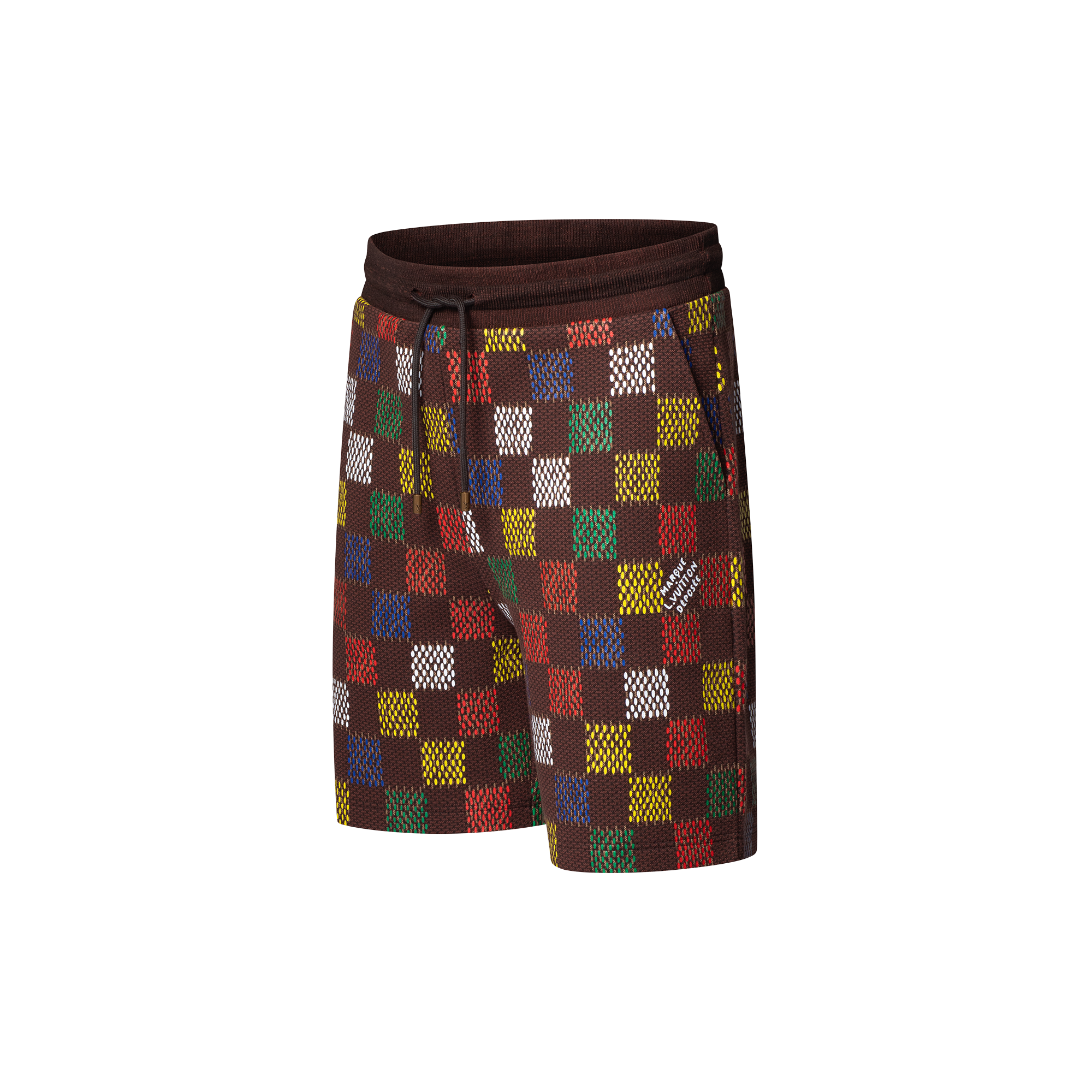 Jacquard Damier Cotton Jersey Shorts  in Men