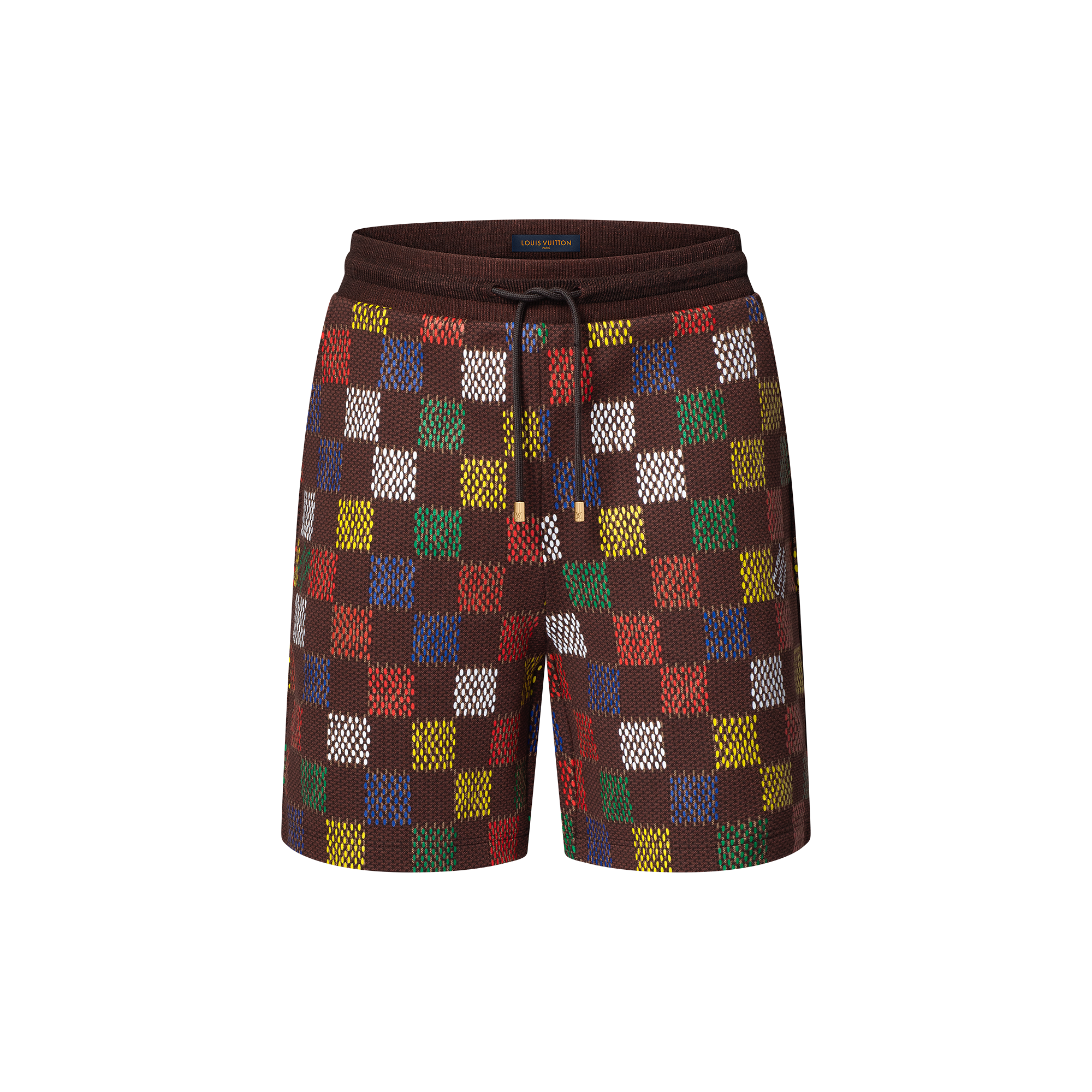 Jacquard Damier Cotton Jersey Shorts  in Men