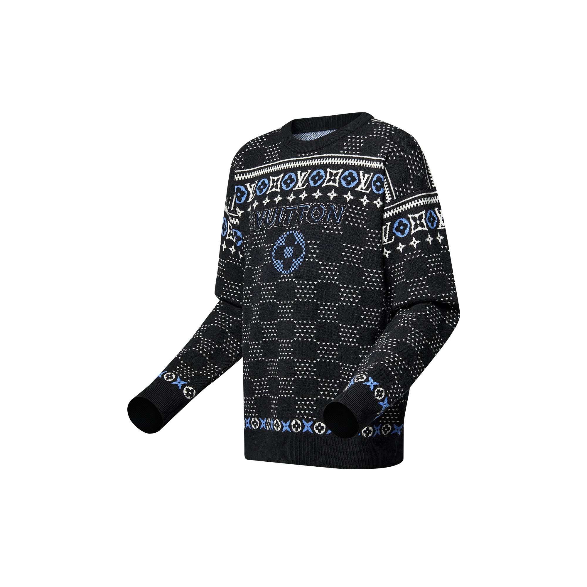 Jacquard Wool Pullover  in Men