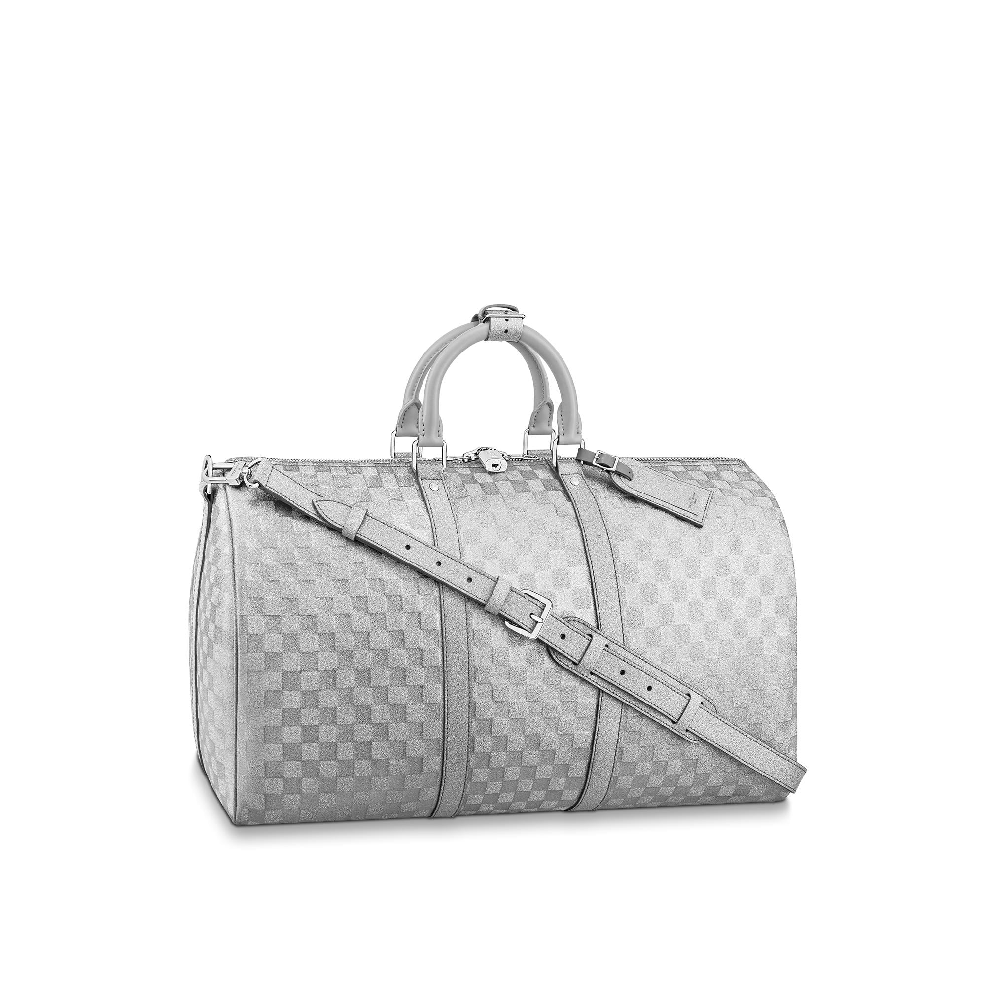 louis vuitton silver travel bag