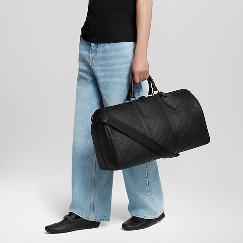 حقيبة Keepall Bandoulière 50 جلد مونوجرام Shadow in الحقائب والمنتجات الجلدية الصغيرة's حقائب رجالية أيقونات LV collections by Louis Vuitton (تكبير صورة المنتج)