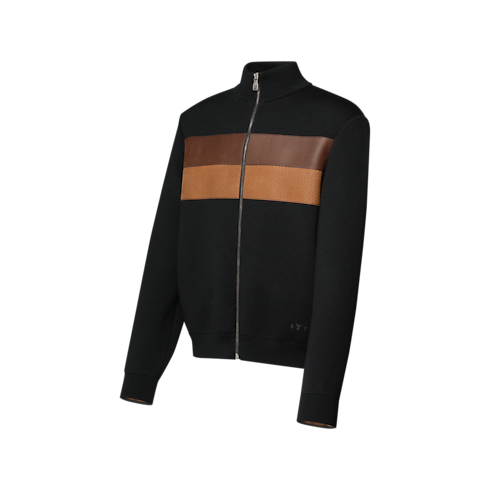 Knit Blouson With Leather Bands in Men's Ready to Wear All Ready-To-Wear collections by Louis Vuitton (Product zoom)