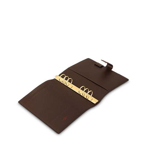 Large Ring Agenda Cover Damier Ebene in Bags and Small Leather Goods's Personalization Leather Goods } collections by Louis Vuitton (Product zoom)