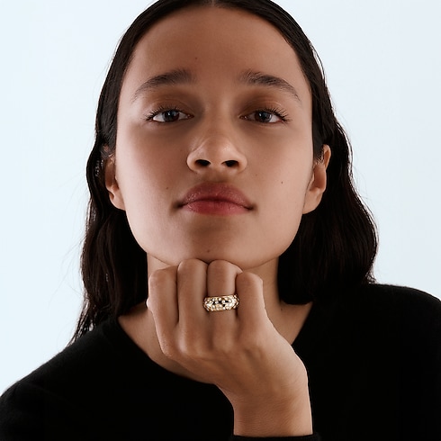 خاتم Le Damier de Louis Vuitton، من الذهب الأصفر والألماس in المجوهرات's الفئات الخواتم collections by Louis Vuitton (تكبير صورة المنتج)