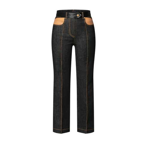 Leather Accent Jeans in Women's Ready to Wear Pants collections by Louis Vuitton (Product zoom)