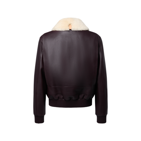 كنزة من الجلد بياقة من الشيرلنج in الرجال's الملابس جميع الملابس collections by Louis Vuitton (تكبير صورة المنتج)