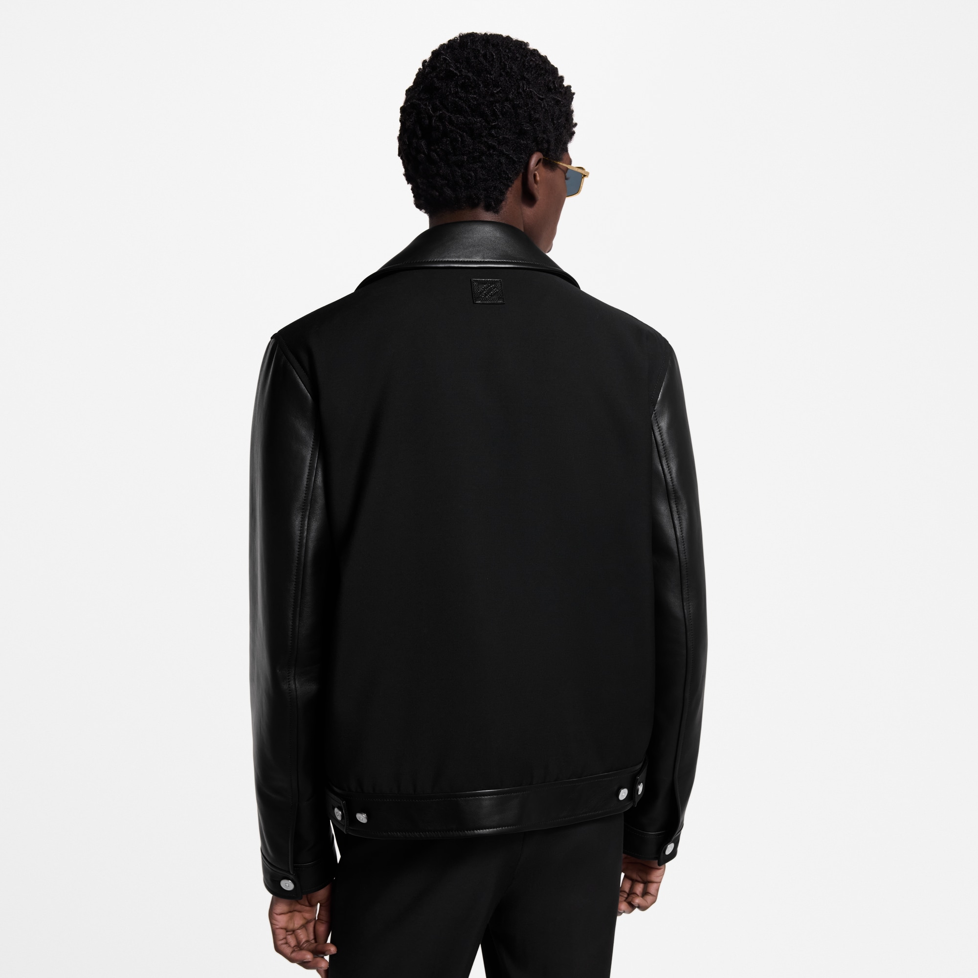 Leather Mix Blouson  in Men