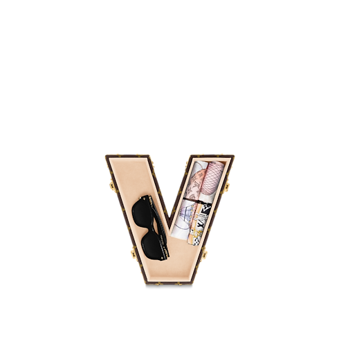 Letter Trunk V Monogram in Les Extraordinaires's Hardsided Letter Trunks collections by Louis Vuitton (Product zoom)