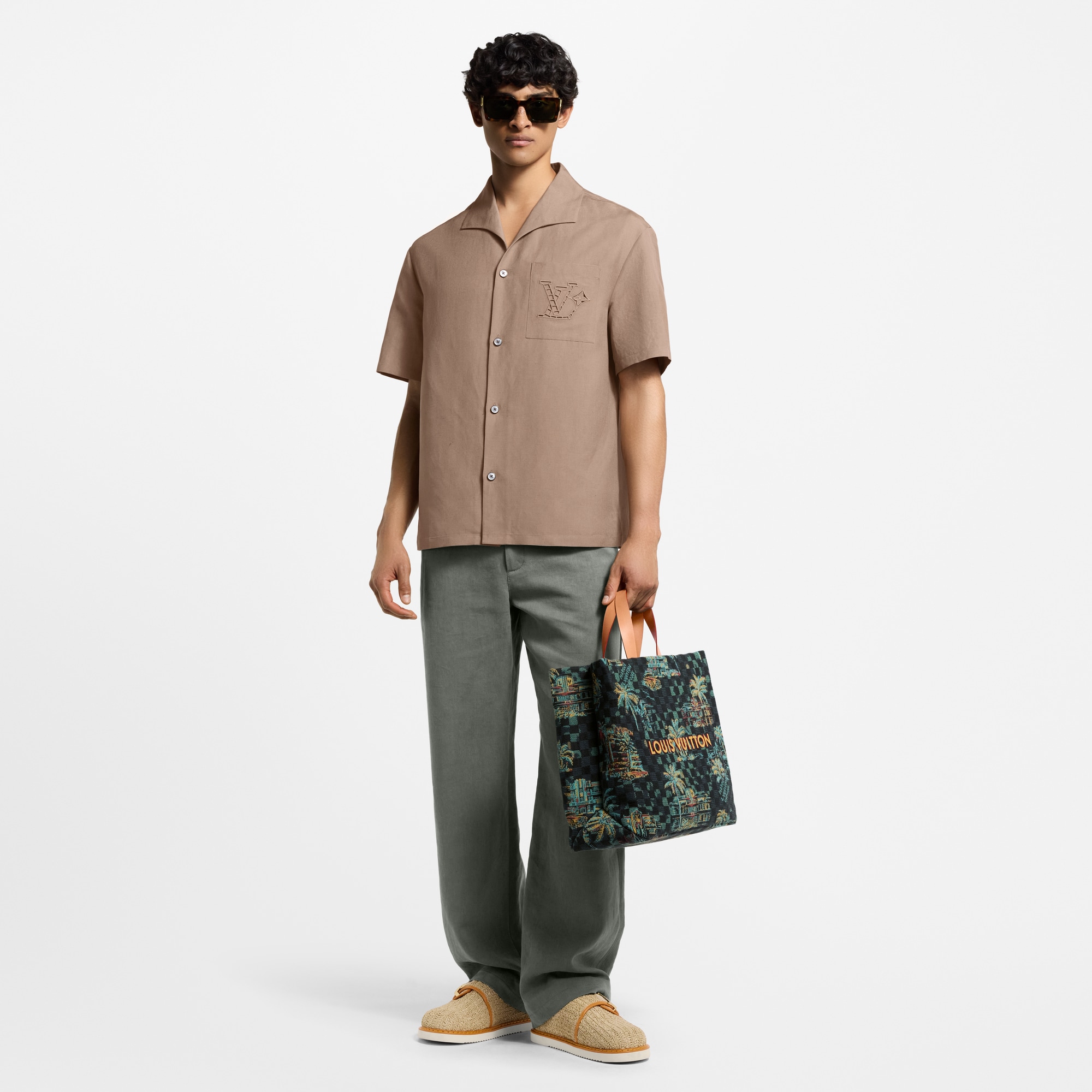 Light Linen Workwear Pants  in Men