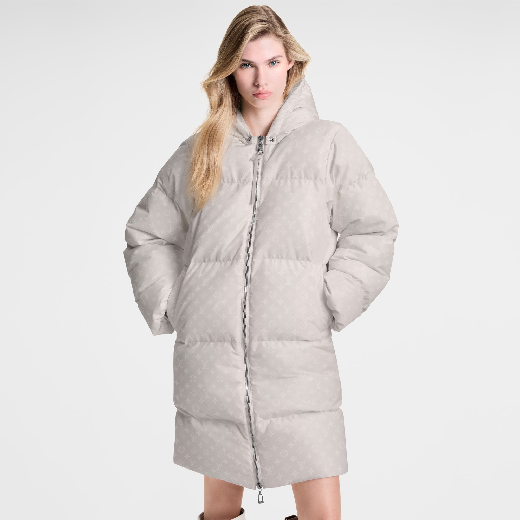 Long Monogram Puffer Jacket  in Women