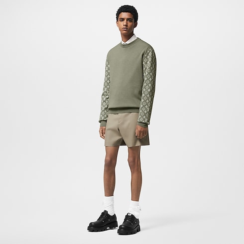 Long-Sleeved Cashmere Mix Signature Crewneck in Men's Ready to Wear T-shirts and Polos collections by Louis Vuitton (Product zoom)
