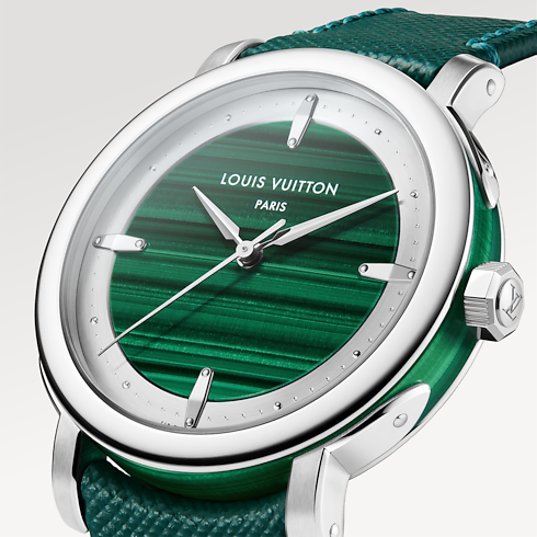 Louis Vuitton Escale, Automatic, 40mm, Platinum and malachite in Watches's Watches Collections Escale collections by Louis Vuitton (Product zoom)