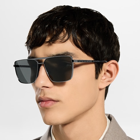 LV Attitude Square Sunglasses cropped worn view