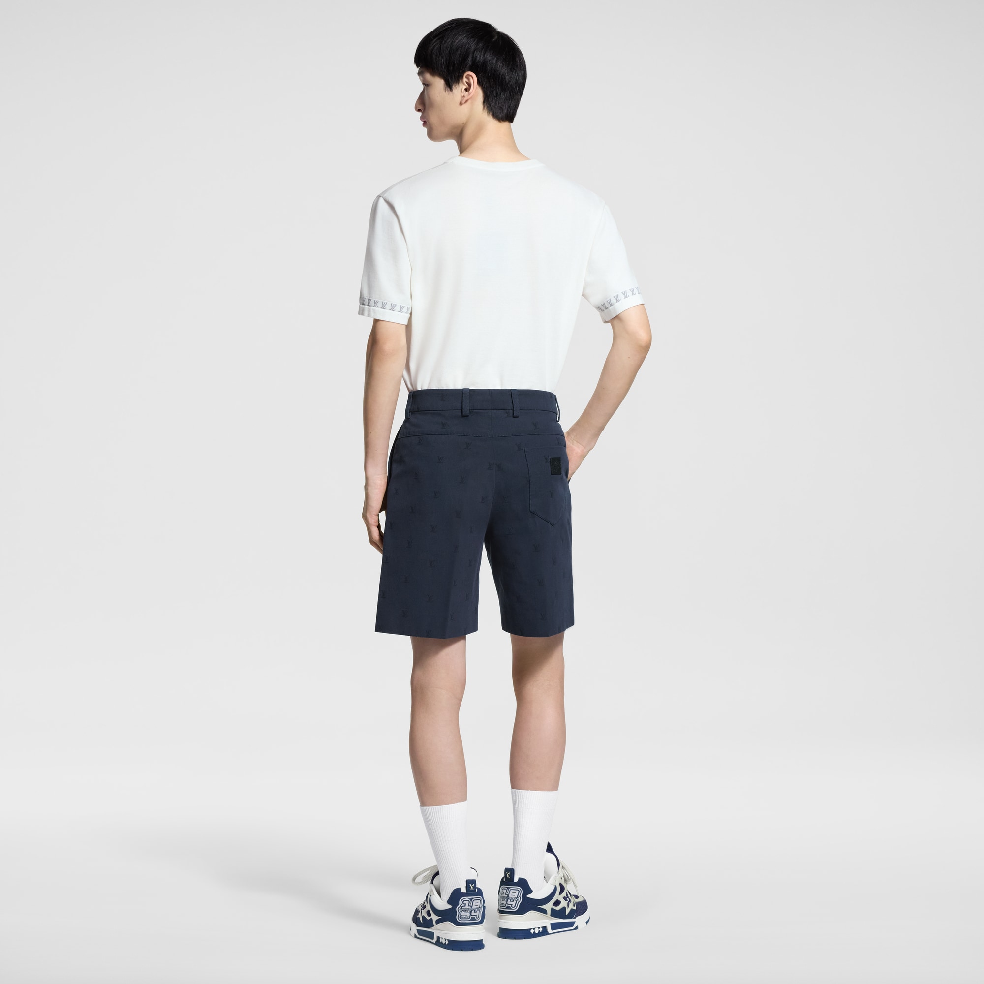 LV Blason Cotton Chino Shorts  in Men
