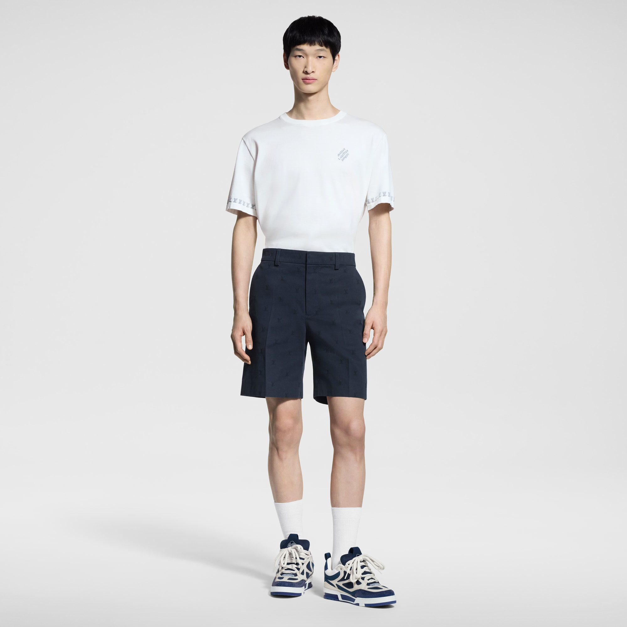 LV Blason Cotton Chino Shorts  in Men