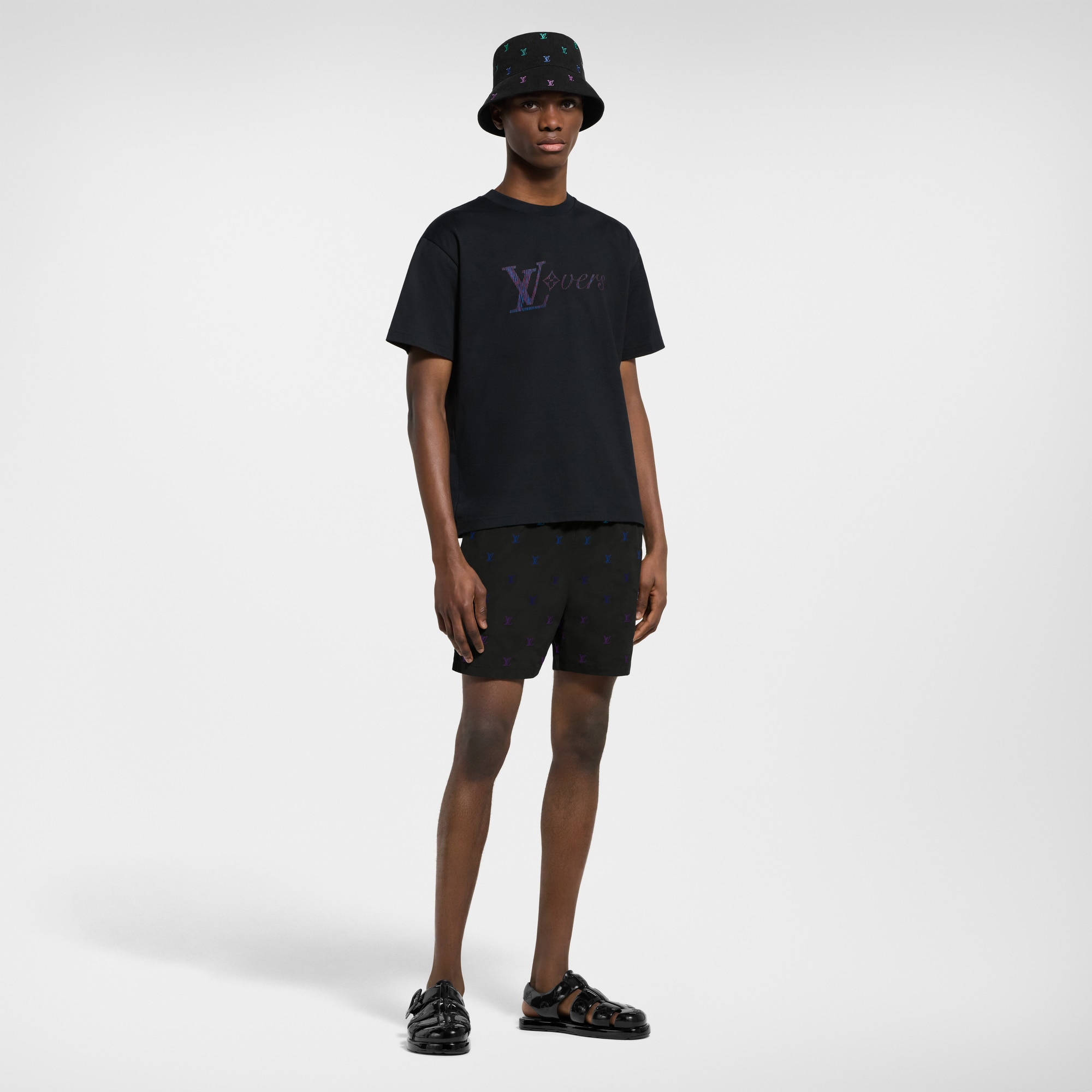 شورت سباحة مزخرف بتوقيع LV Blason متدرج  in الرجال