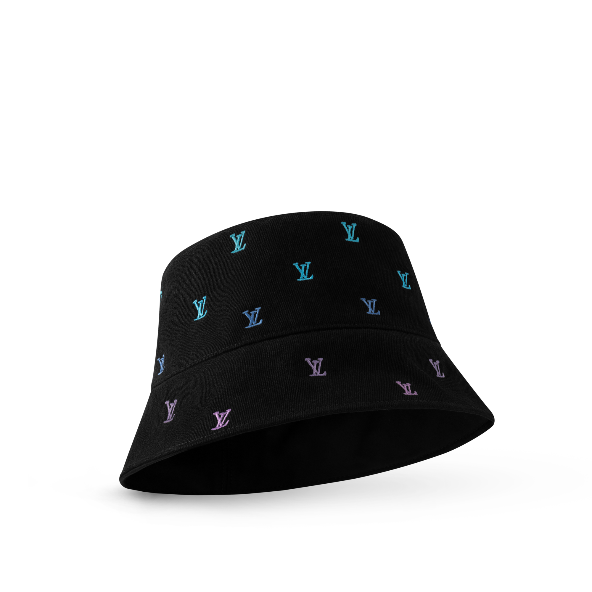 LV Blason Shading Denim Reversible Bucket Hat S00 in Men