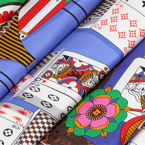 LV Card Game Square 90 S00 in Women's Accessories Silk Squares and Bandeaus collections by Louis Vuitton (Product zoom)