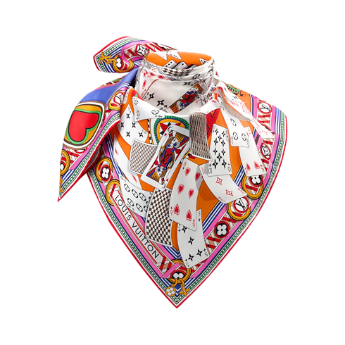 LV Card Game Square 90 S00 in Women's Accessories Silk Squares and Bandeaus collections by Louis Vuitton (Product zoom)