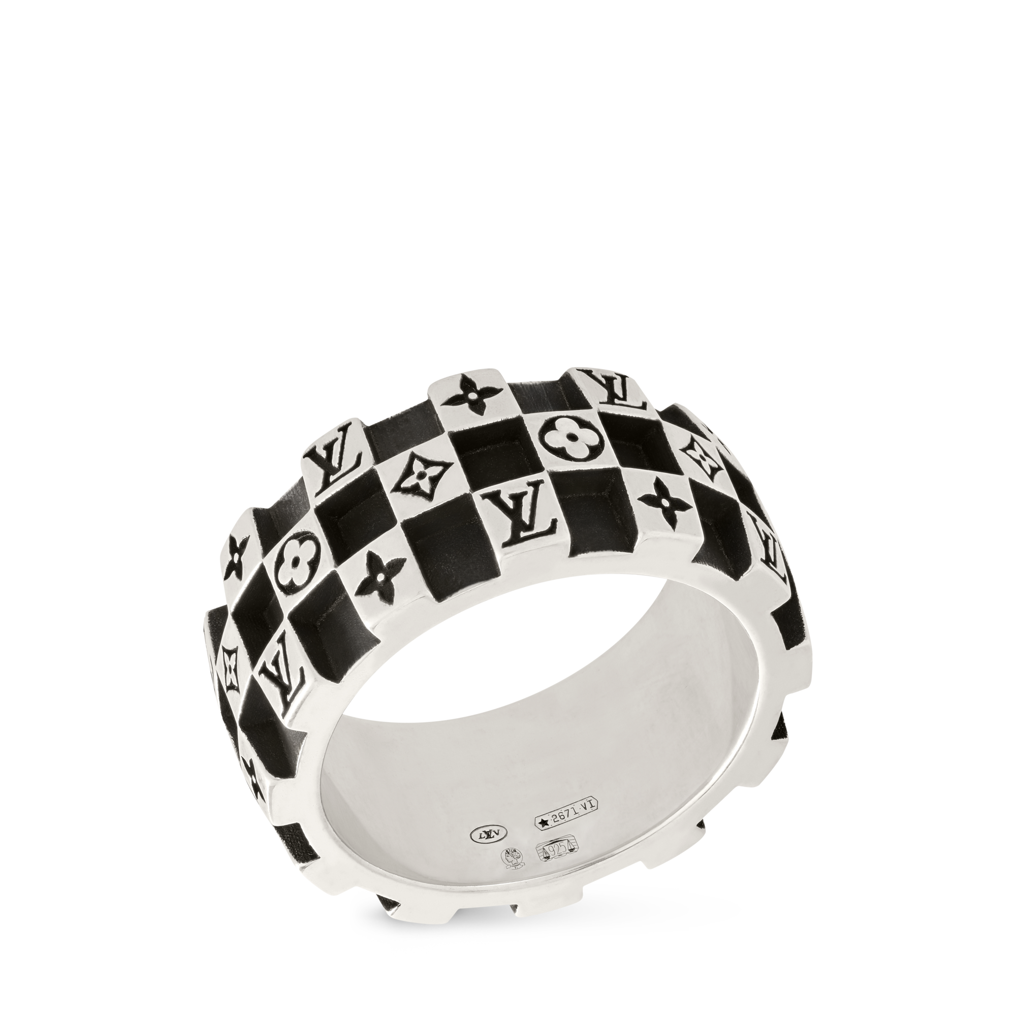 LV Damier Ring S00 in Men