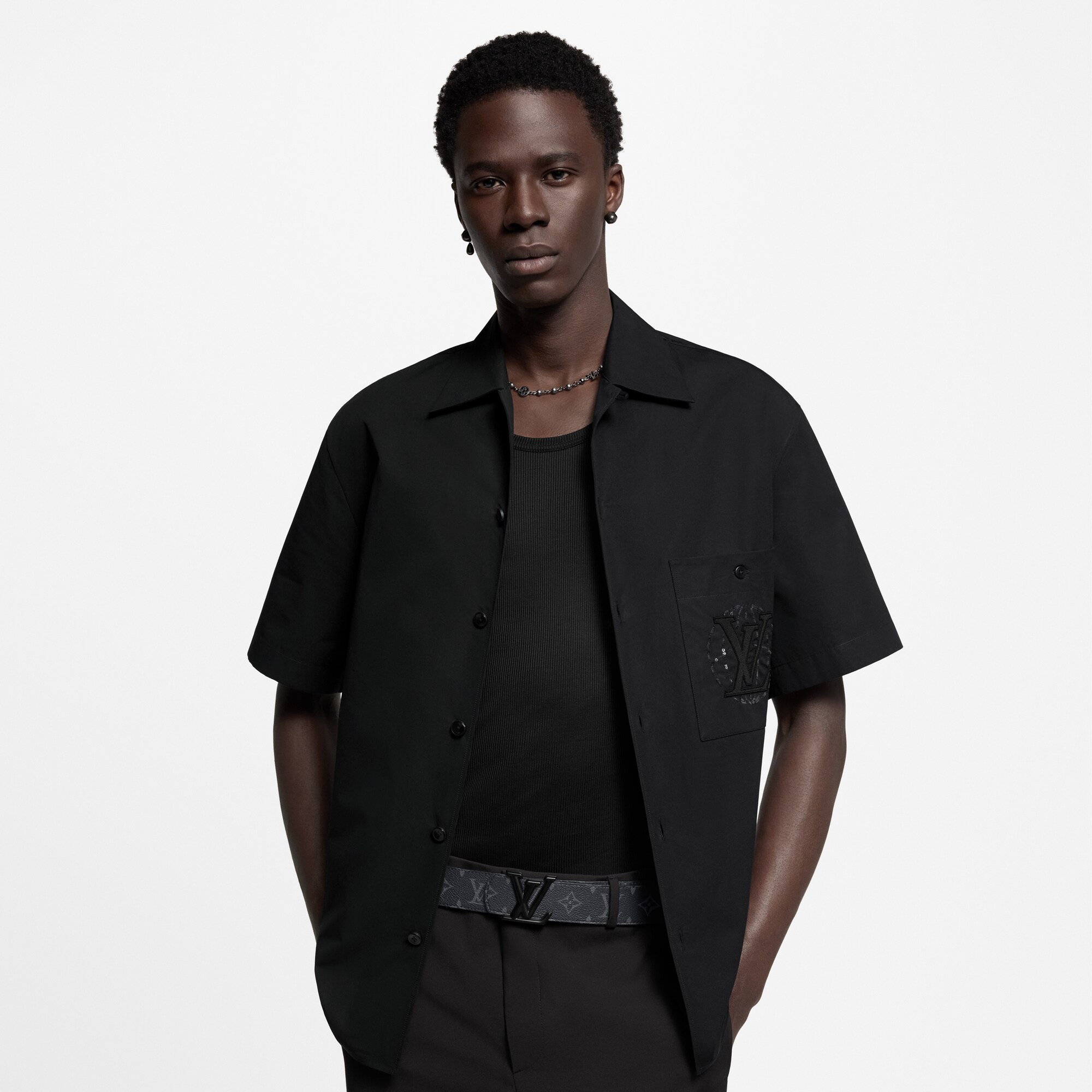 LV Dimension 40mm Reversible Belt Monogram Eclipse in Men