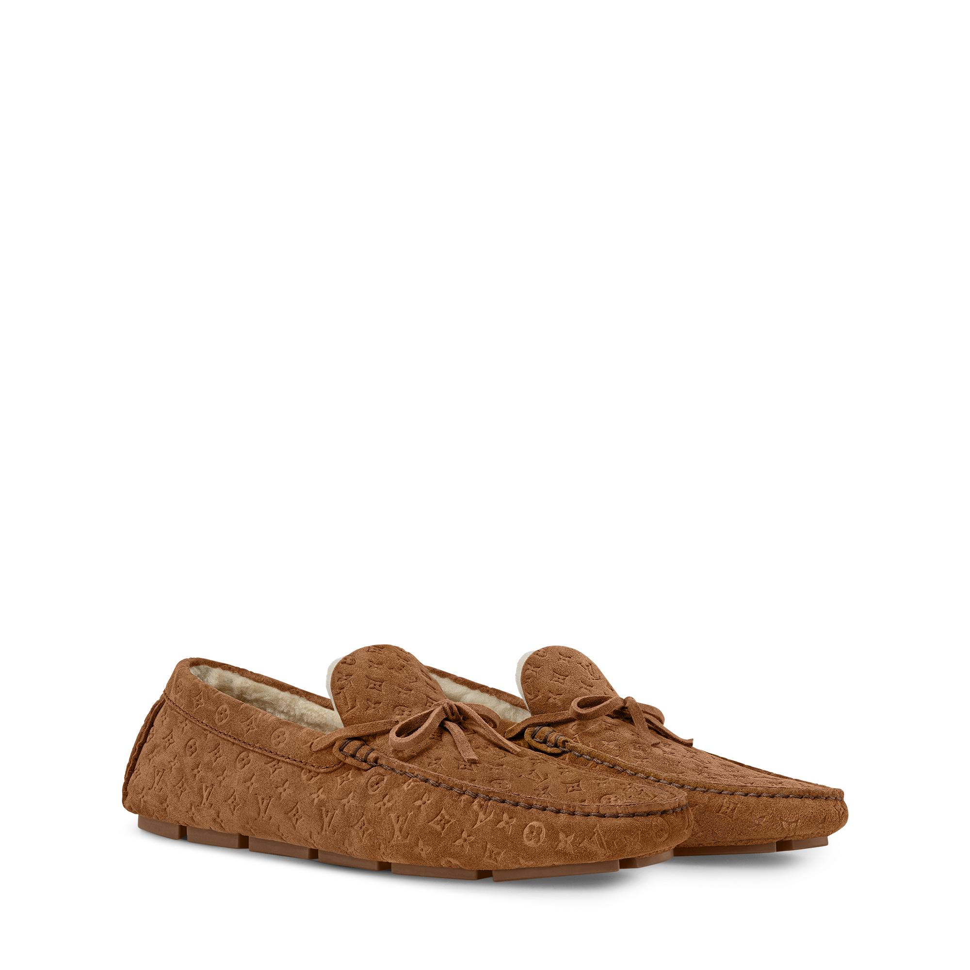 حذاء موكاسين LV Driver مبطن بالشيرلنج  in الرجال