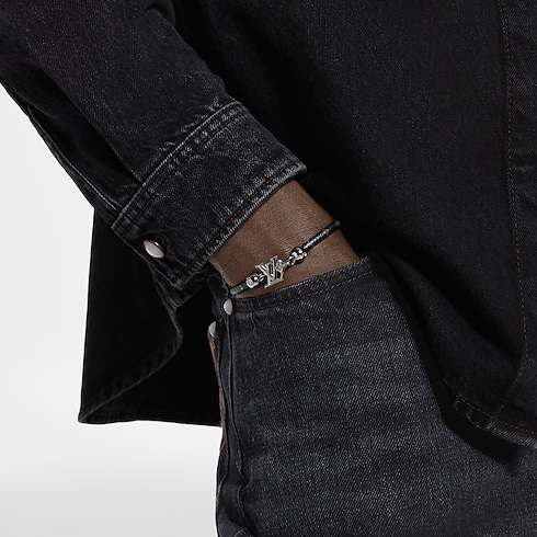 LV Flower Bracelet Monogram Eclipse in Men's Fashion Jewelry Bracelets collections by Louis Vuitton (Product zoom)