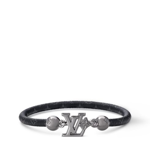 LV Flower Bracelet Monogram Eclipse in Men's Fashion Jewelry Bracelets collections by Louis Vuitton (Product zoom)