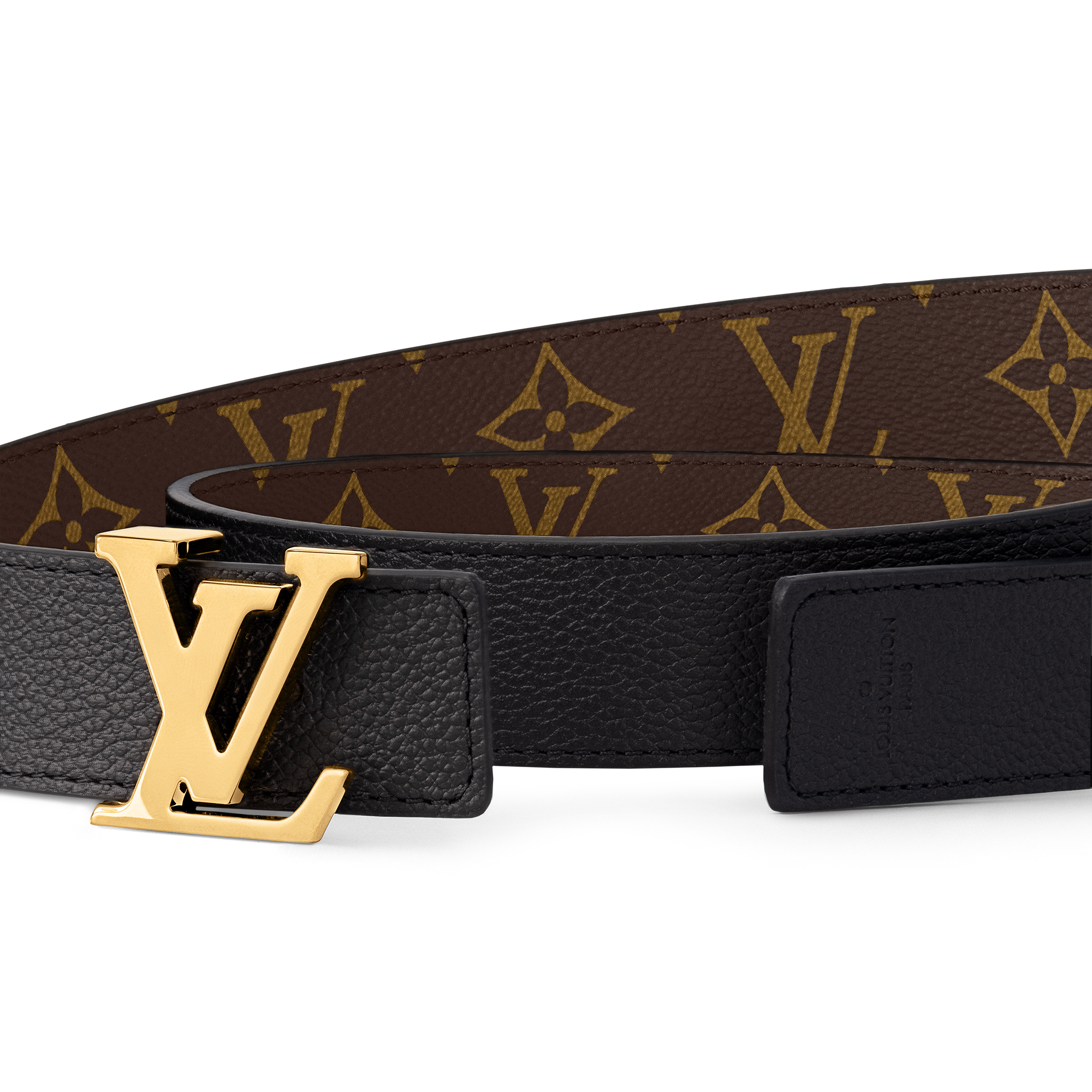 حزام LV Initiales ‏30 مم بوجهين Monogram in النساء