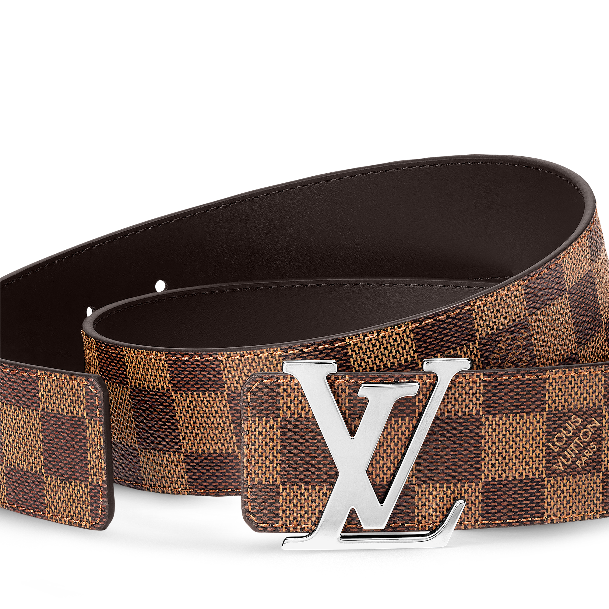 حزام LV Initiales 40MM Reversible Belt بوجهين Damier Graphite15 in الرجال