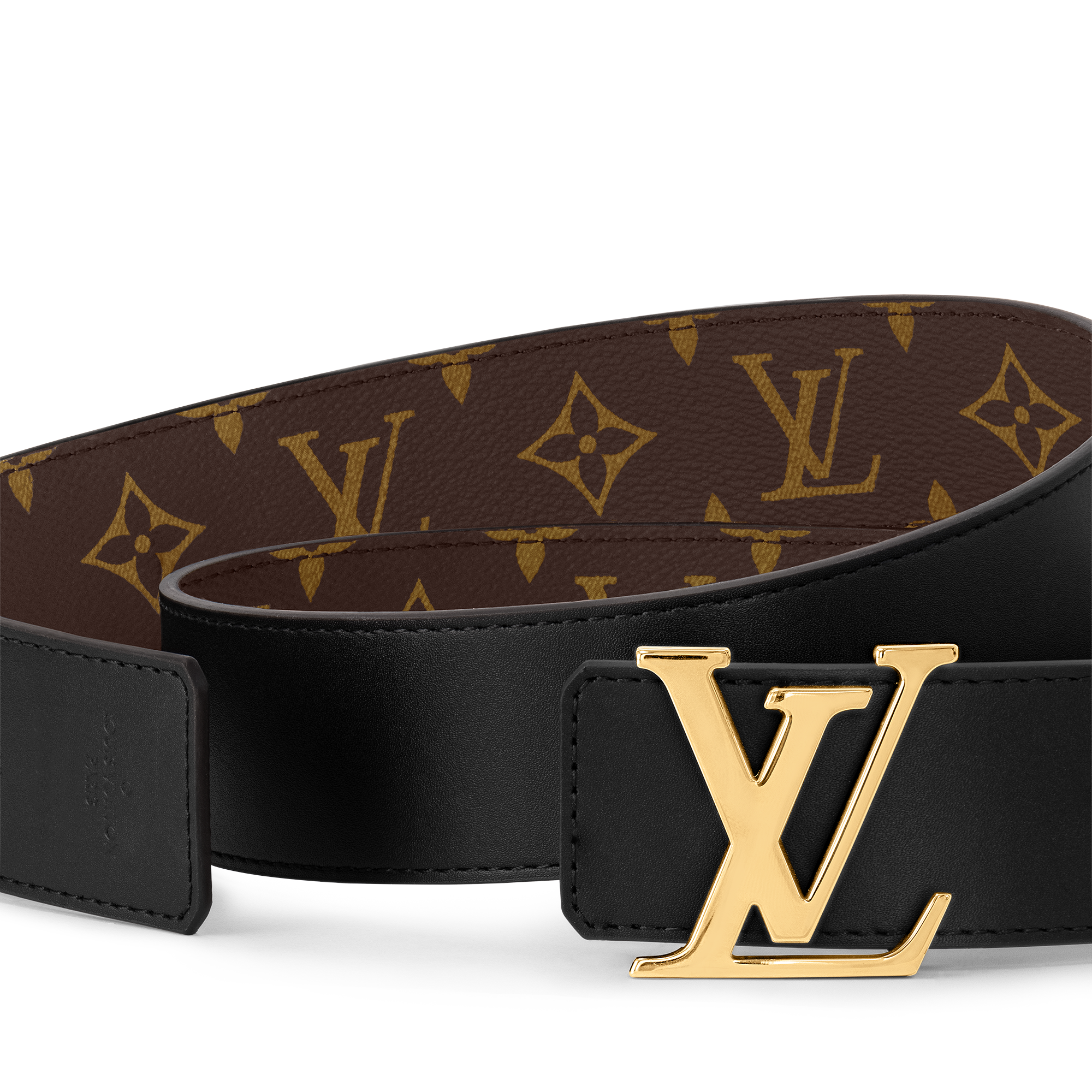 حزام LV Initiales ‏44 مم بوجهين Monogram in النساء