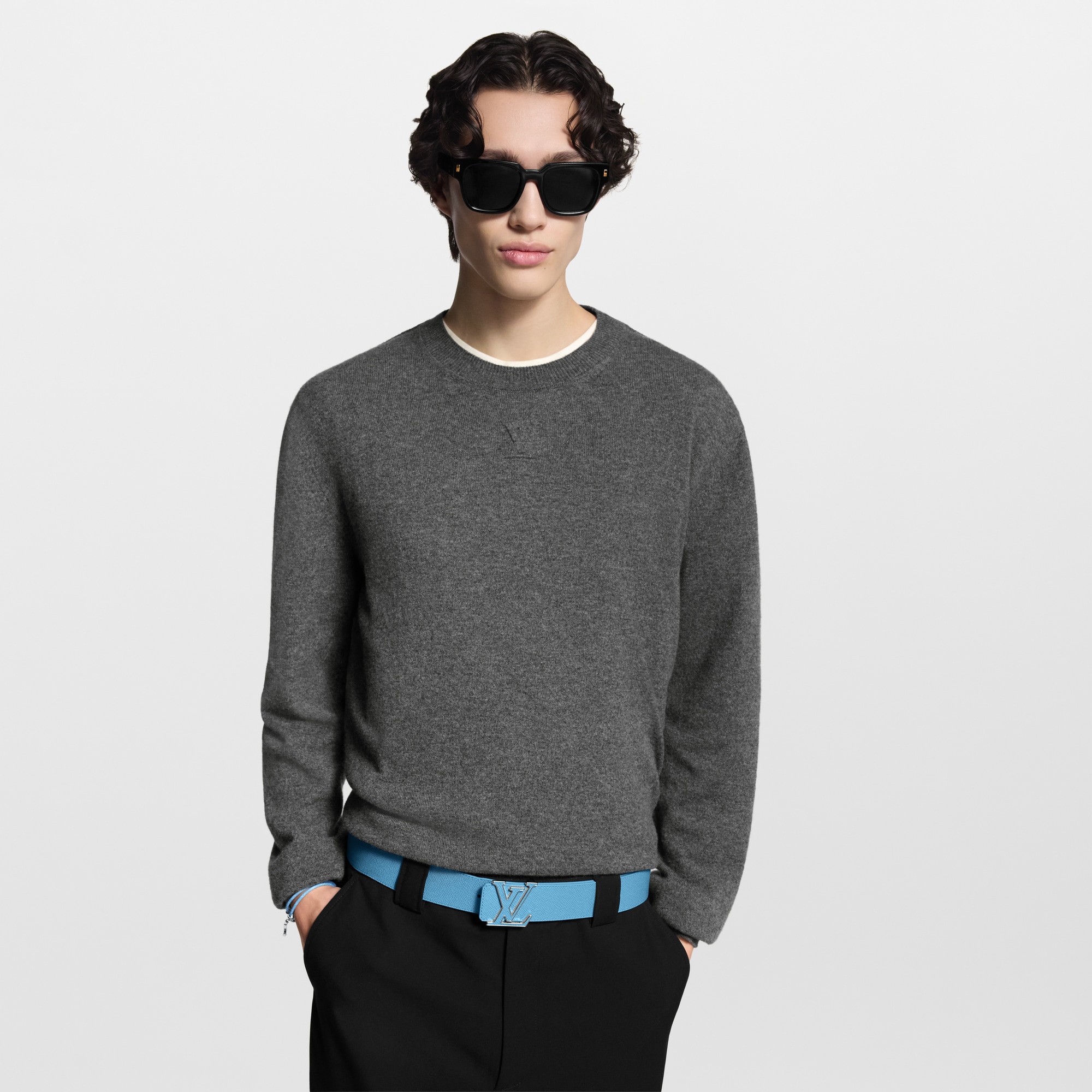 حزام LV Initiales بوجهين، عرض 40 مم Taigarama in الرجال