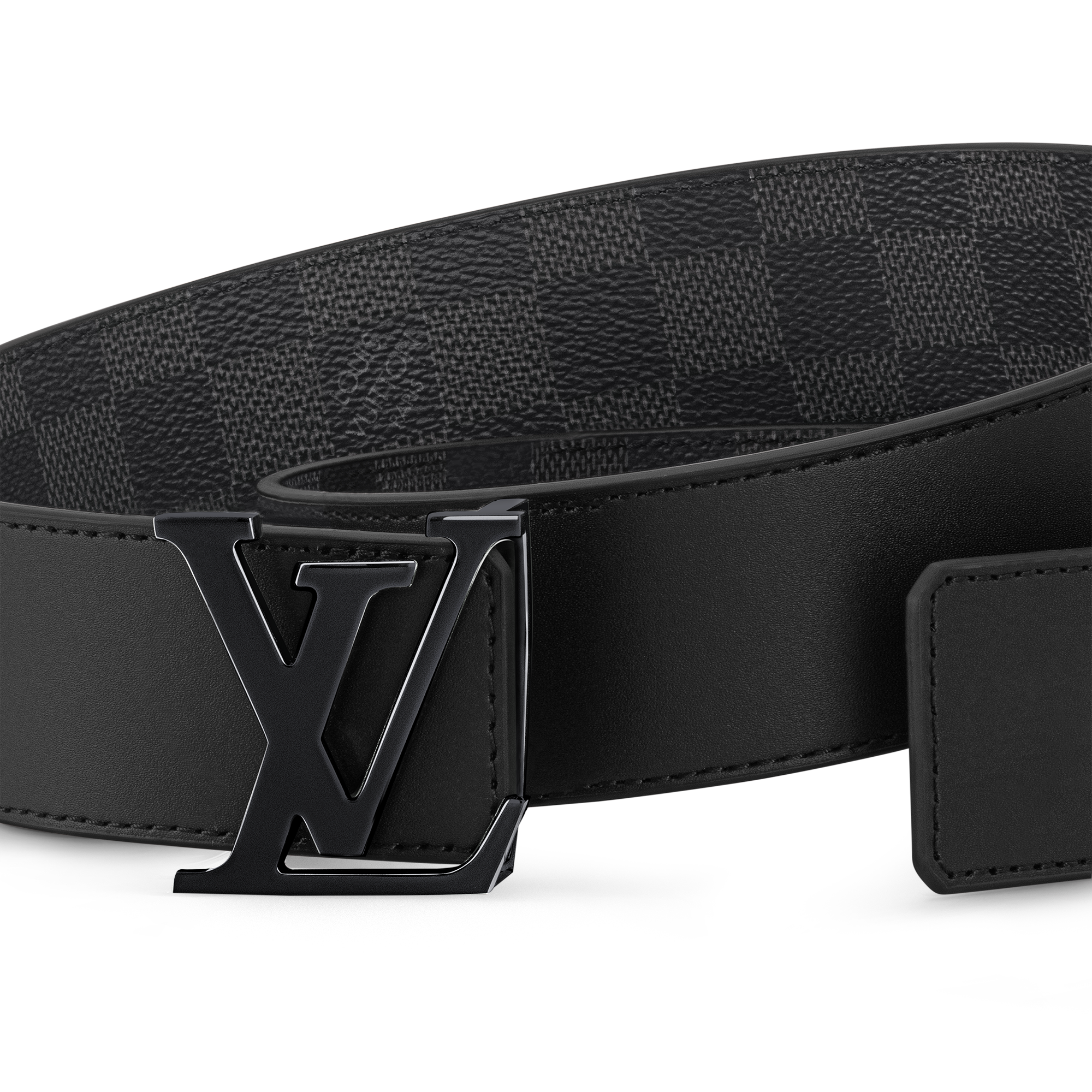 LV Initials 40mm Reversible Belt Damier Graphite in Men