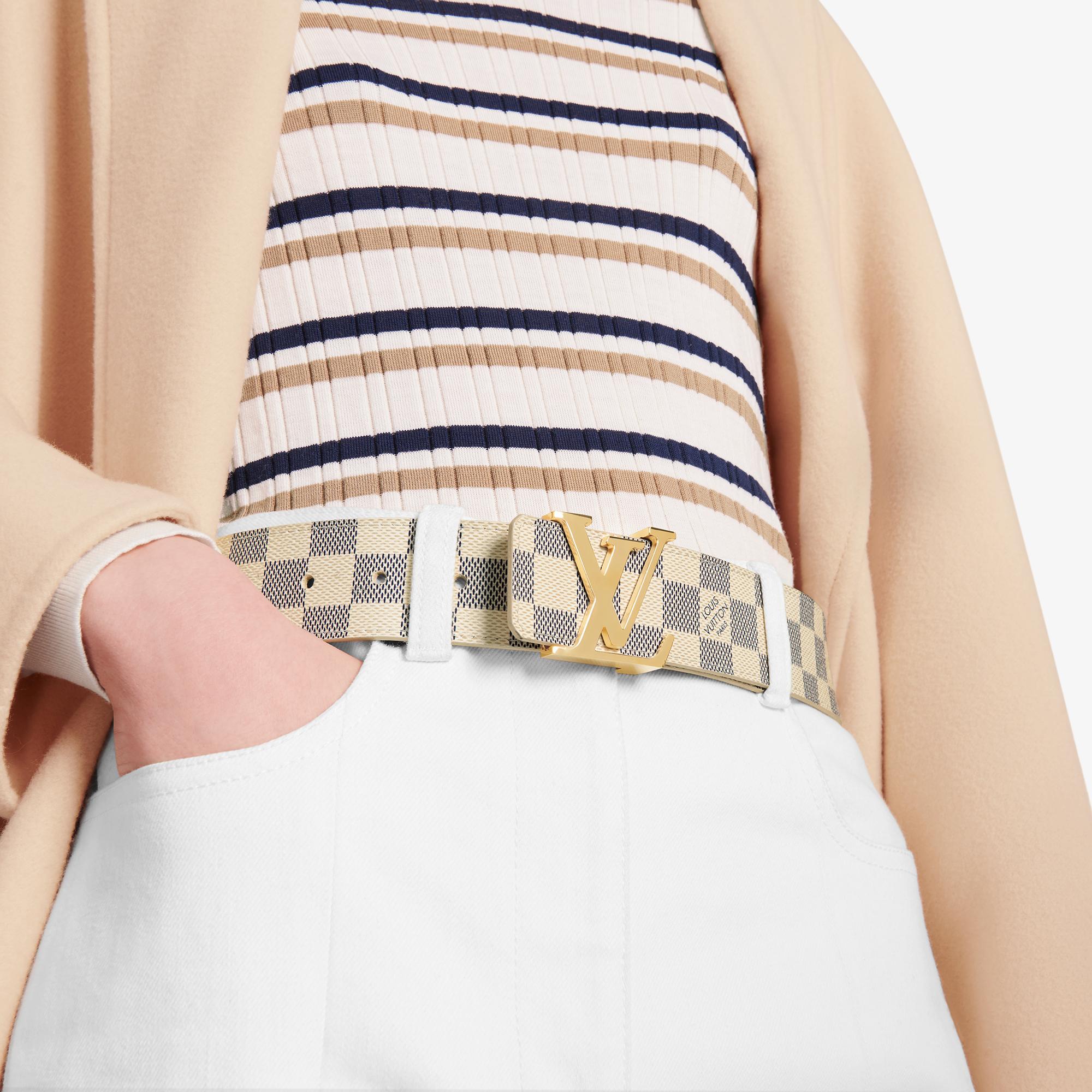 LV Initials Damier Azur  Belt Damier Azur in Men