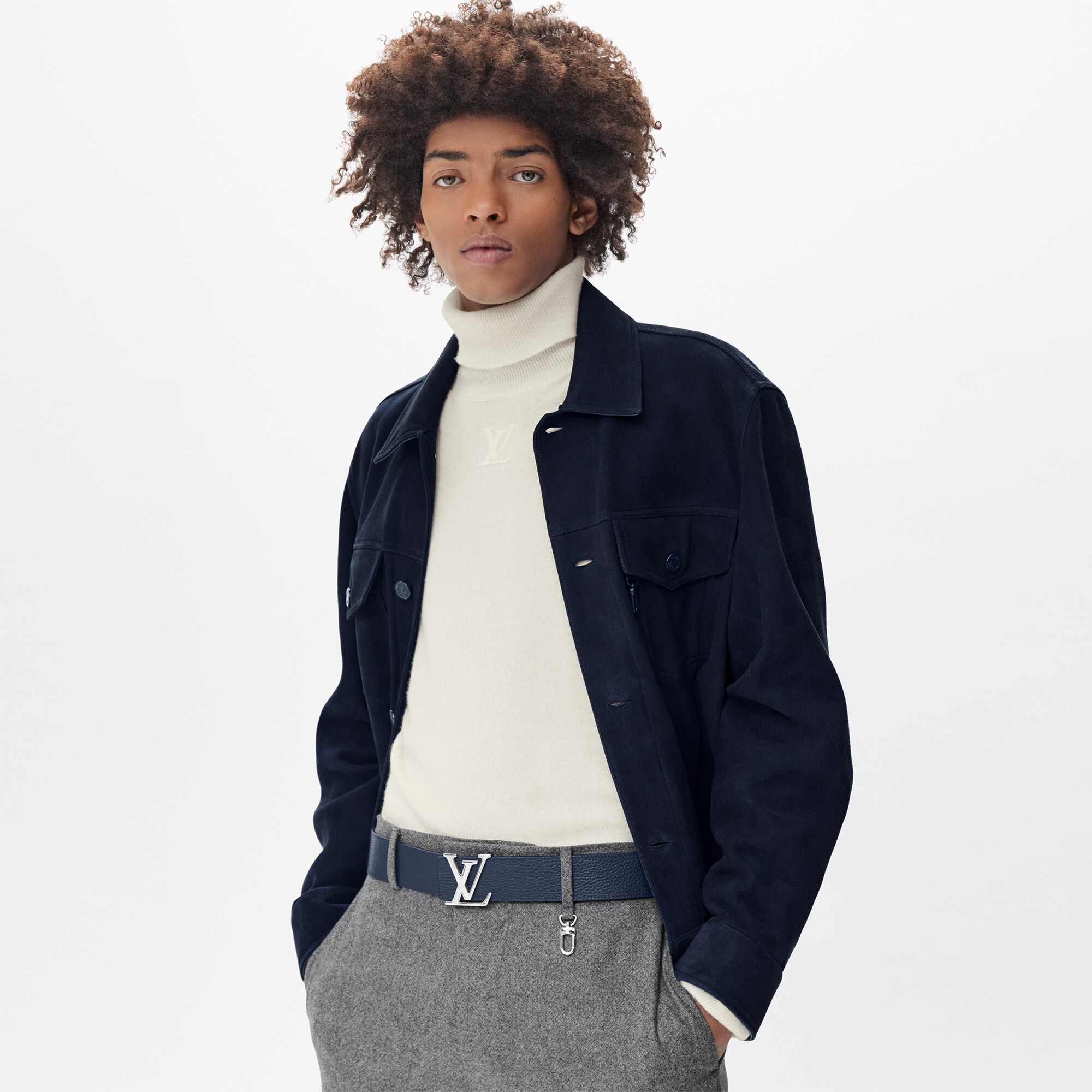 LV Initials Taurillon 40MM Reversible Belt Cuir Taurillon in Men