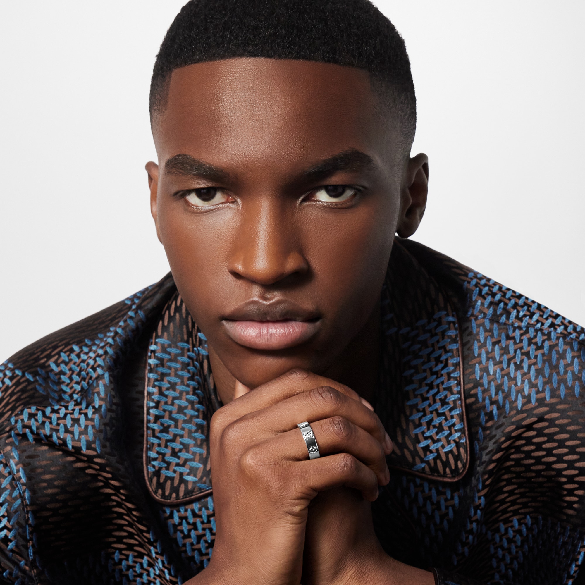 خاتم رفيع LV Mosaic S00 in الرجال