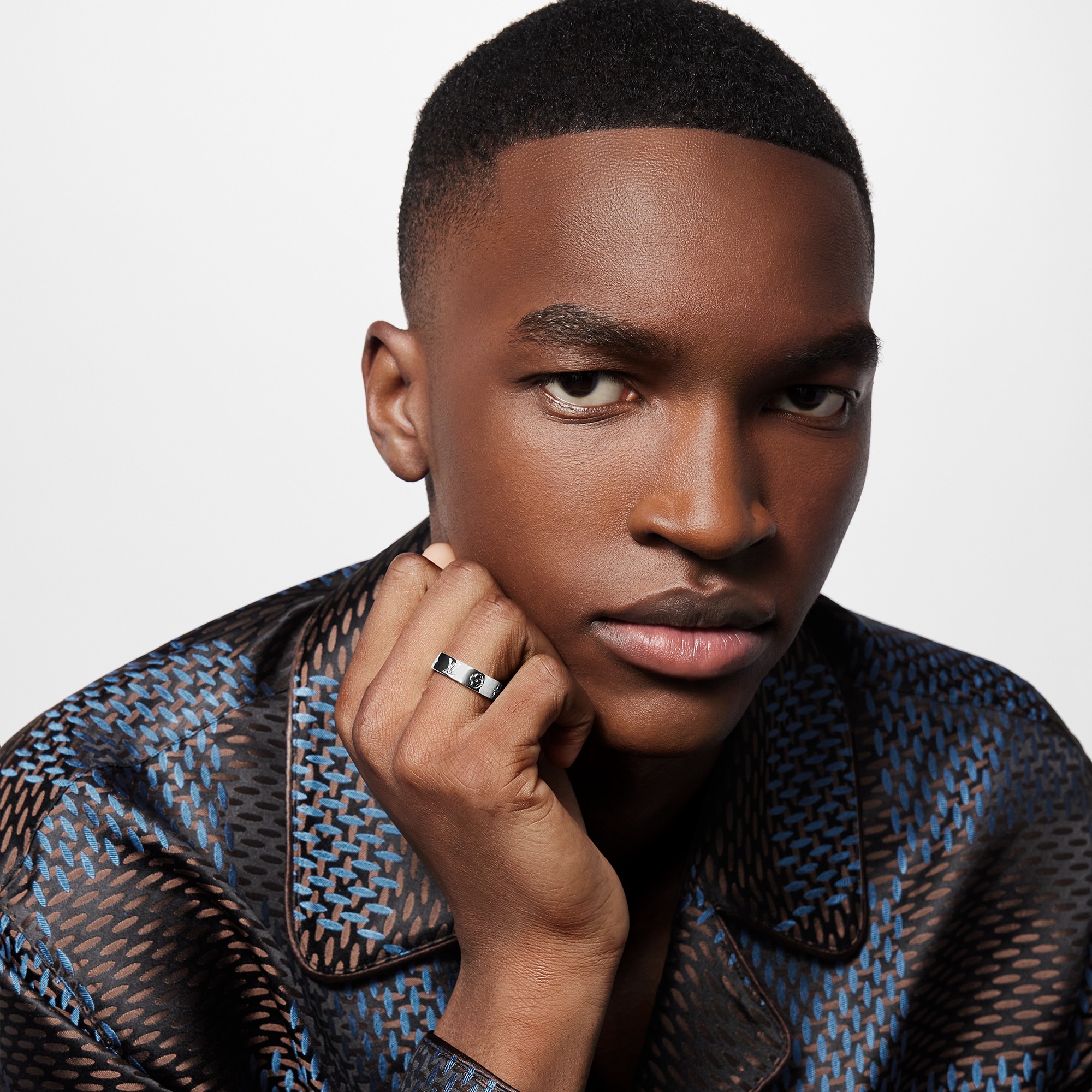 خاتم رفيع LV Mosaic S00 in الرجال