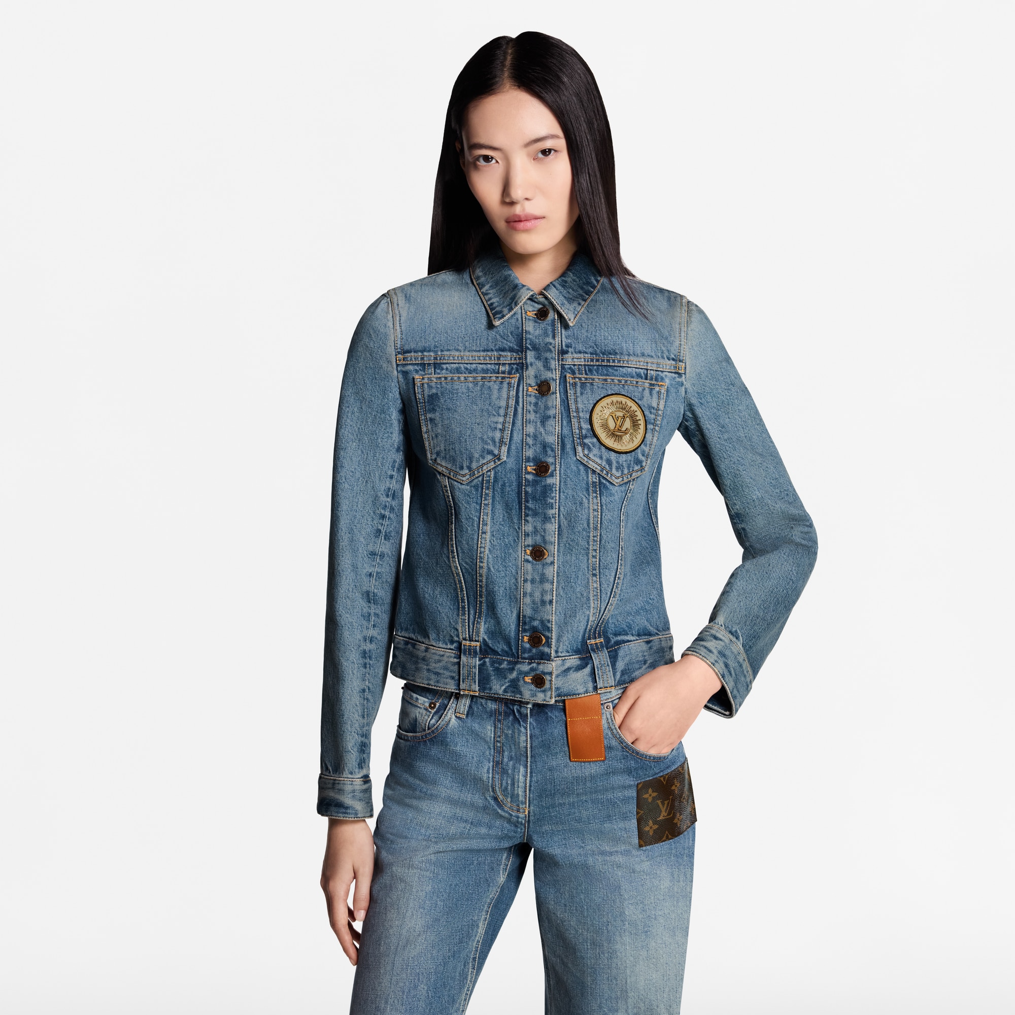 LV Patch Denim Jacket
  in Women