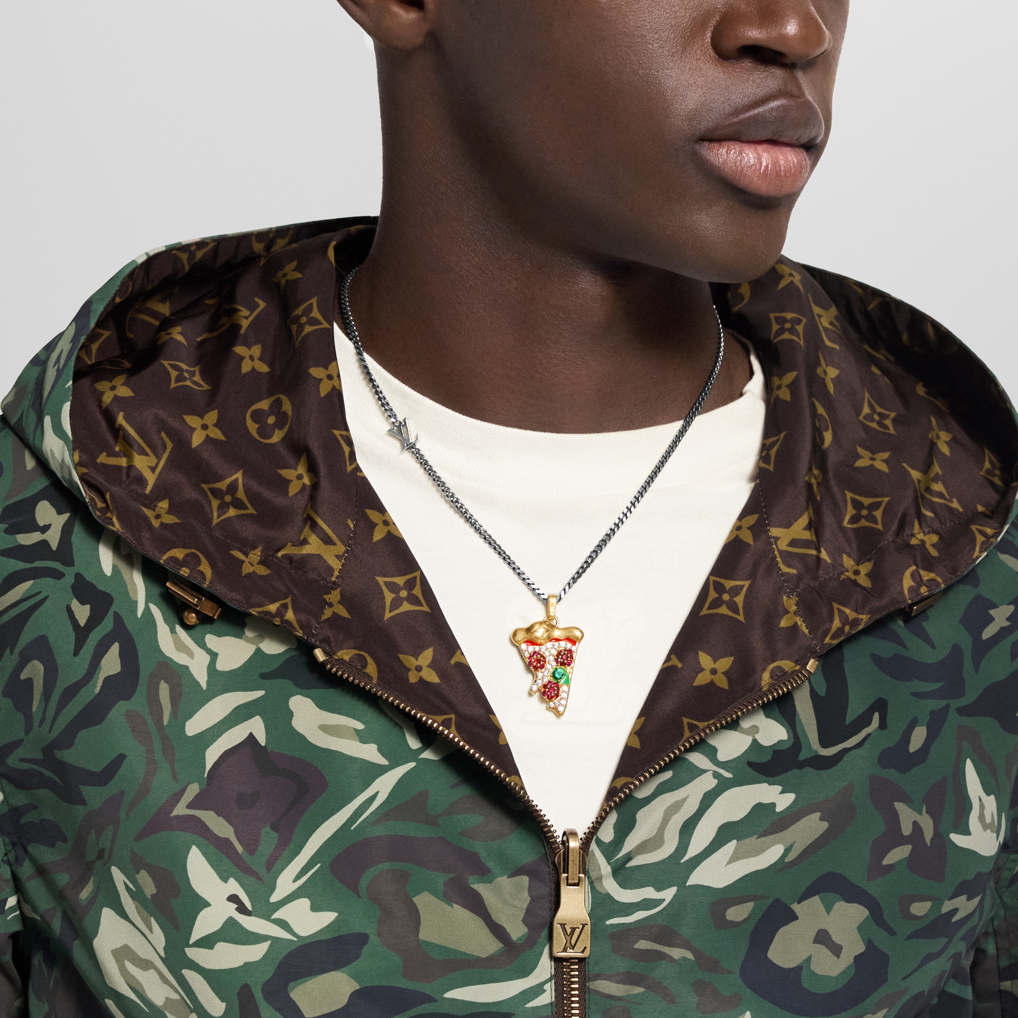 LV Pizza Medium Charm S00 in Men